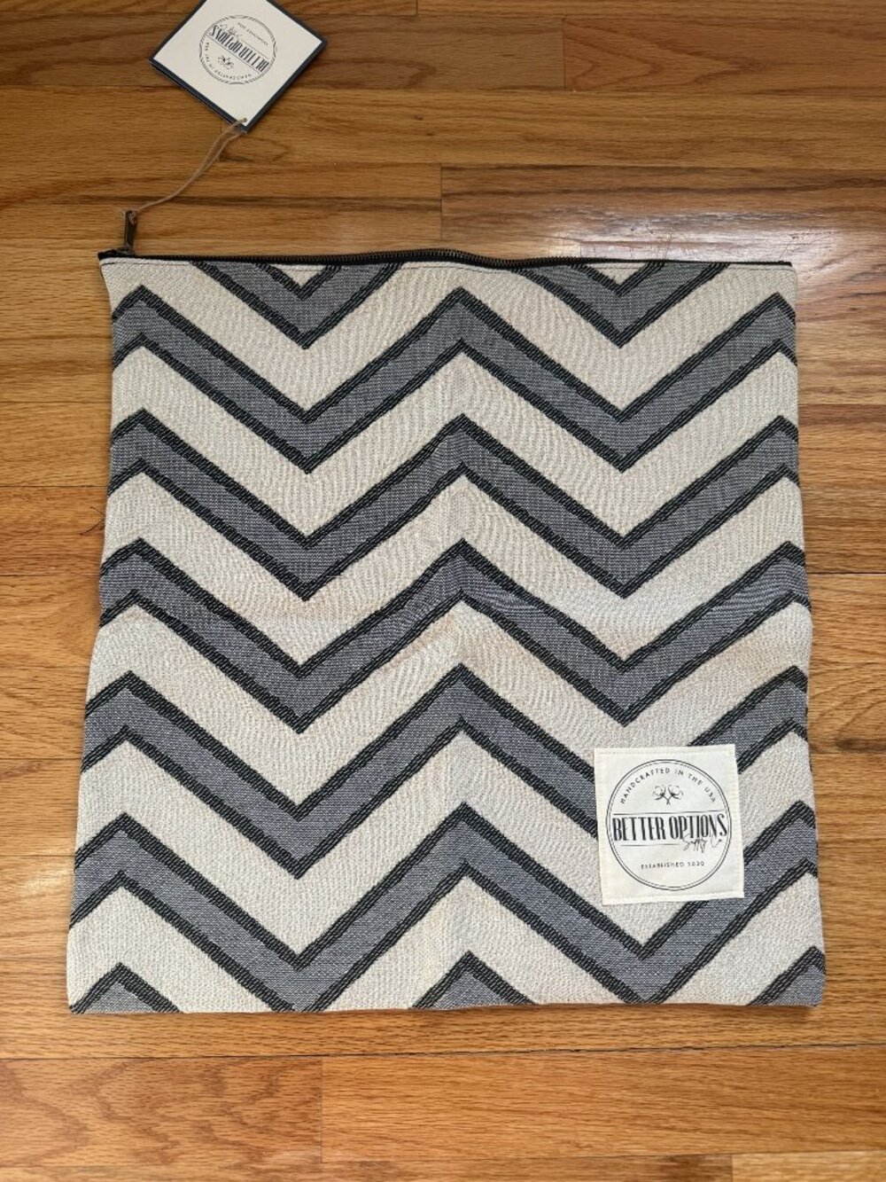 NWT Better Options Supply Co Chevron Pillow Cover LOT OF 2 Grey 18 x 18 [jb]